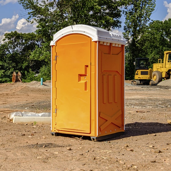 how often are the portable restrooms cleaned and serviced during a rental period in Sutherlin Virginia